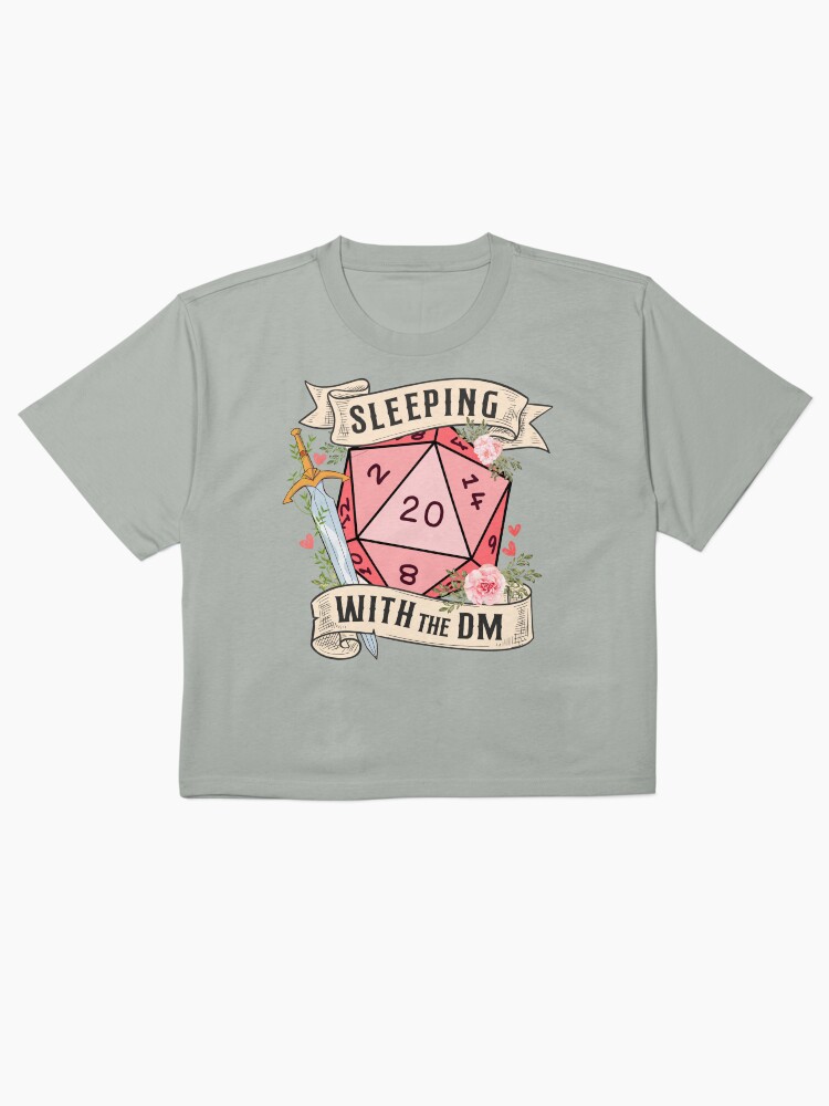 SLEEPING WITH THE DM: Dungeon Master girlfriend, wife gift, d20 dnd dice with flowers and sword Classic T-Shirt