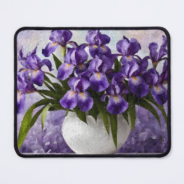 Item preview, Iris Flowers in a vase Mosaic designed and sold by Petalandfur.