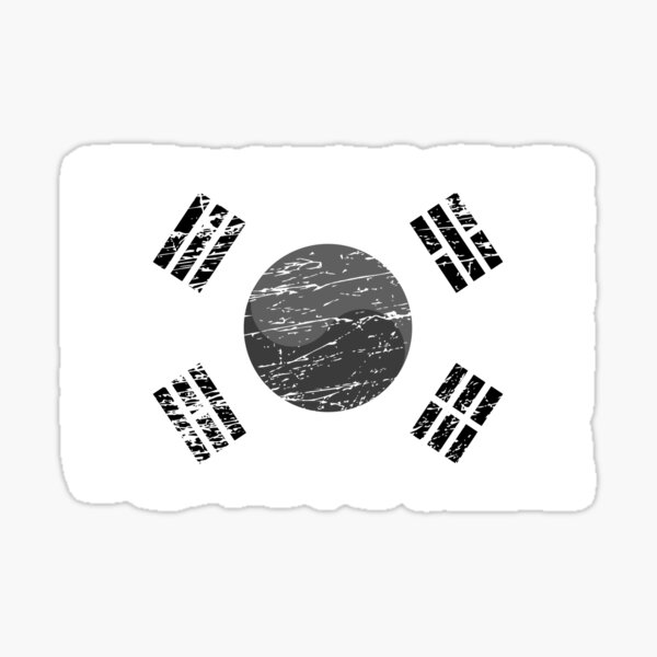 Aperçu de l'œuvre Drapeau de la Corée du Sud aspect usé créée et vendue par GeogDesigns.