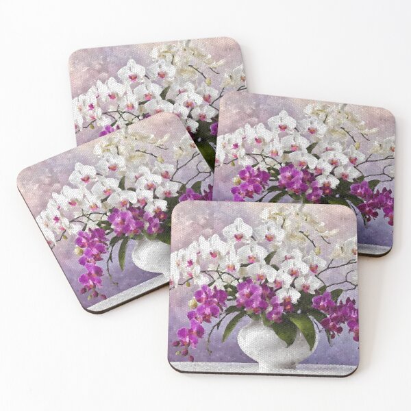 Item preview, Orchid Flowers in a vase Mosaic designed and sold by Petalandfur.
