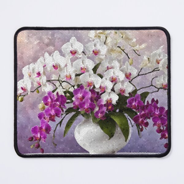 Item preview, Orchid Flowers in a vase Mosaic designed and sold by Petalandfur.