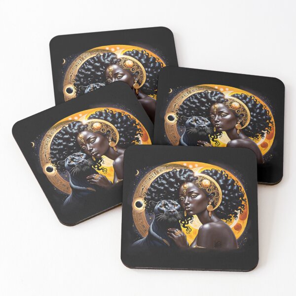 Item preview, Black panther and African woman designed and sold by YukiKenji.