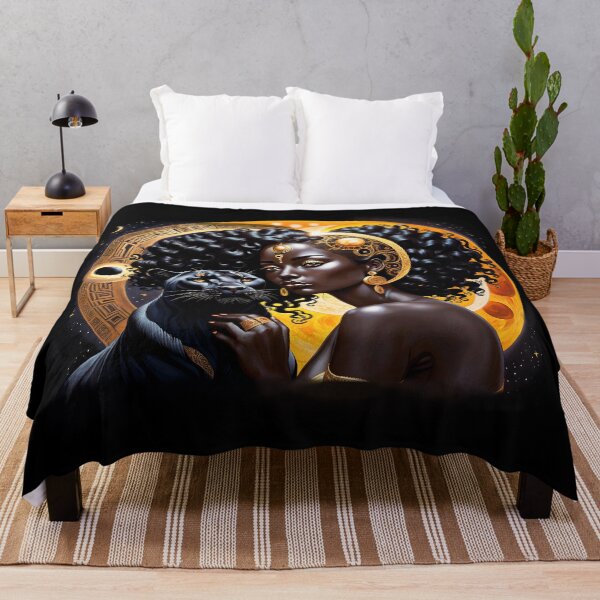 Item preview, Black panther and African woman designed and sold by YukiKenji.