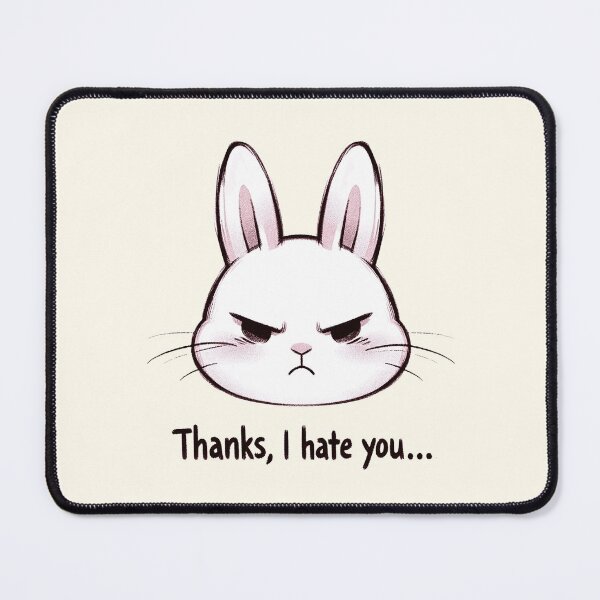 Item preview, Grumpy Bunny with a Snarky Remark designed and sold by RuyaFab.