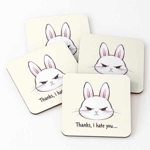 Item preview, Grumpy Bunny with a Snarky Remark designed and sold by RuyaFab.