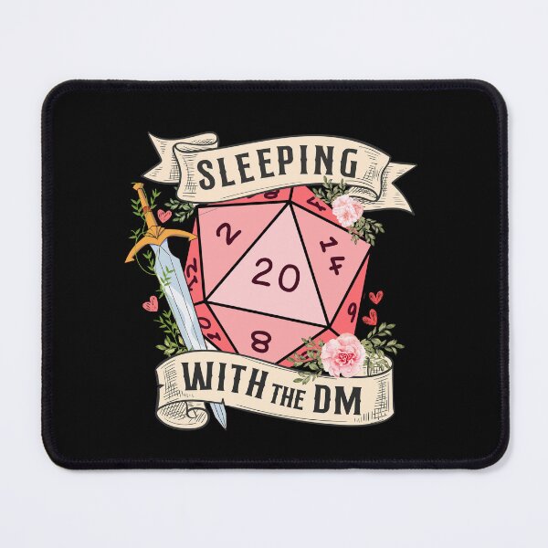 Item preview, SLEEPING WITH THE DUNGEON MASTER: Cute D20 dnd dice with flowers and sword designed and sold by DungeonAtelier.