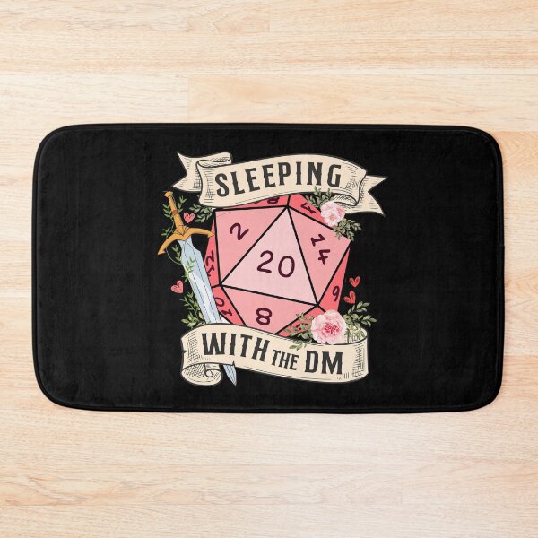 Item preview, SLEEPING WITH THE DUNGEON MASTER: Cute D20 dnd dice with flowers and sword designed and sold by DungeonAtelier.