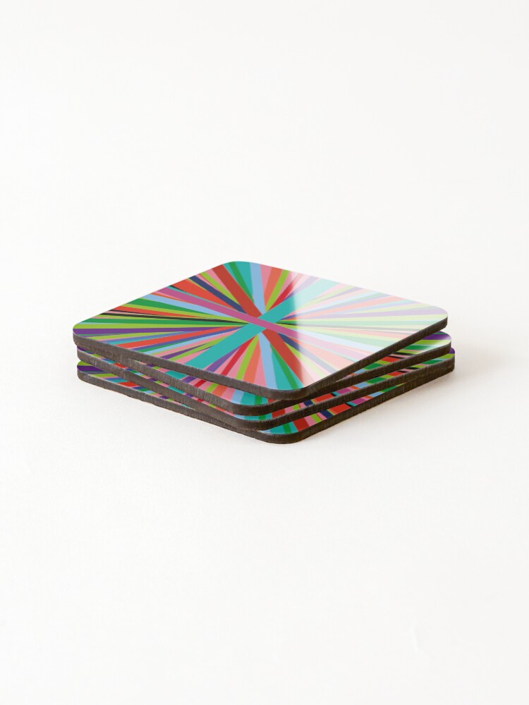Thumbnail 4 of 5, Coasters (Set of 4), Colour Burst #2 designed and sold by RolandosBazaar.