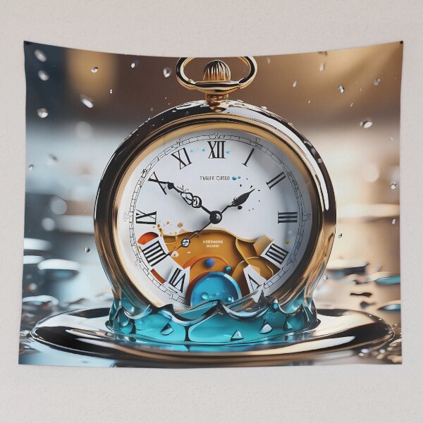 Item preview, Aquatic Ecstasy: Crystal Clock Immersed in Serenity designed and sold by Artedig.
