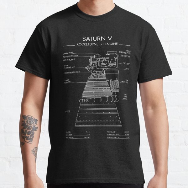 Item preview, Rocketdyne F-1 Engine. Saturn V Rocket (White Stencil-No Background) designed and sold by BGALAXY.