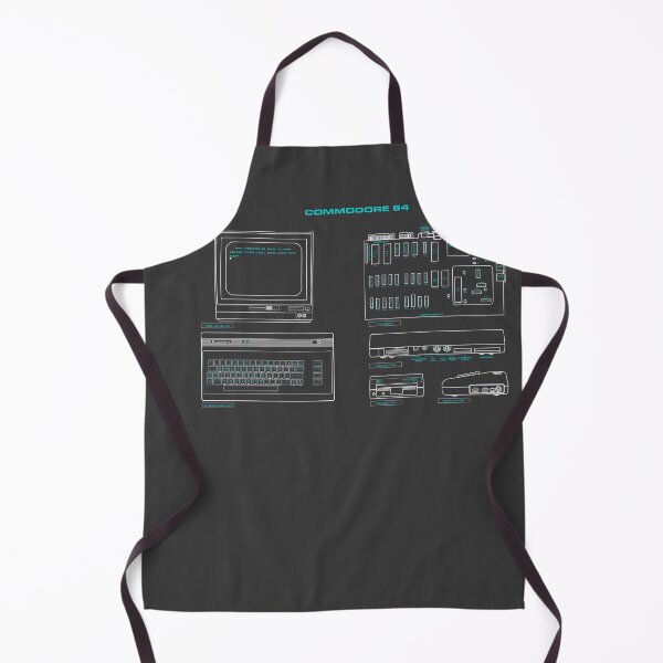 Aperçu de l'œuvre Commodore 64 (Grey and Turquoise Blueprint) créée et vendue par BGALAXY.