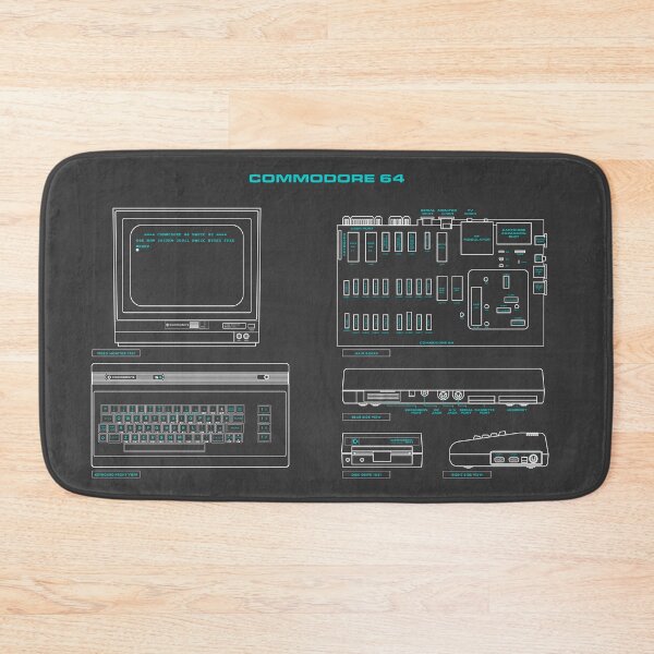Item preview, Commodore 64  (Grey and Turquoise Blueprint) designed and sold by BGALAXY.