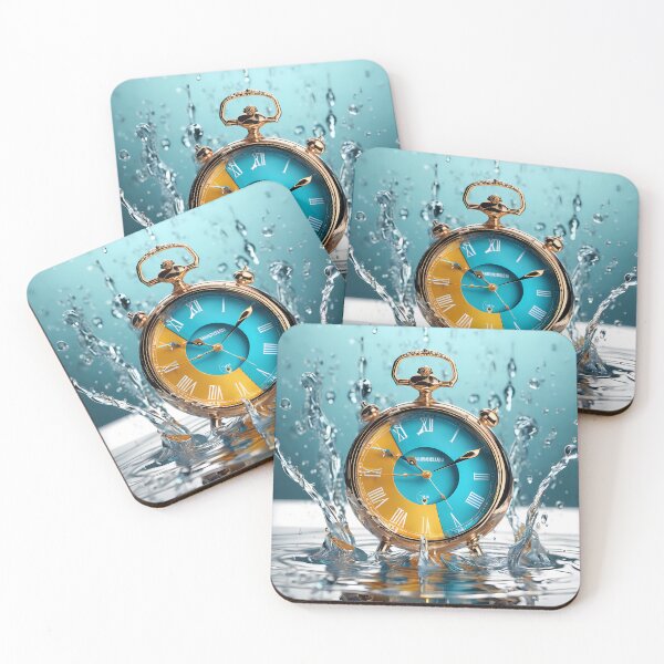 Item preview, Liquid Harmony: Crystal Clock in a Watery Mirror designed and sold by Artedig.