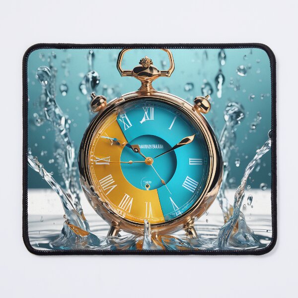 Item preview, Liquid Harmony: Crystal Clock in a Watery Mirror designed and sold by Artedig.