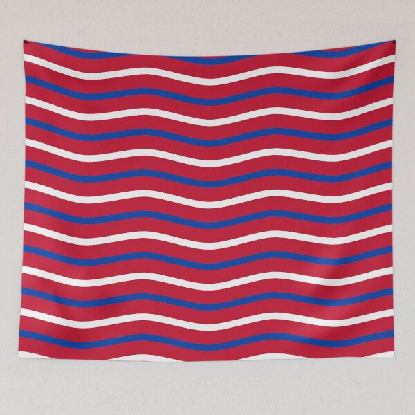 Item preview, Blue White Red Netherlands Tricolor Wavy Flowing Line Horizontal Dutch Language Fresh Pattern designed and sold by PenguinForests.