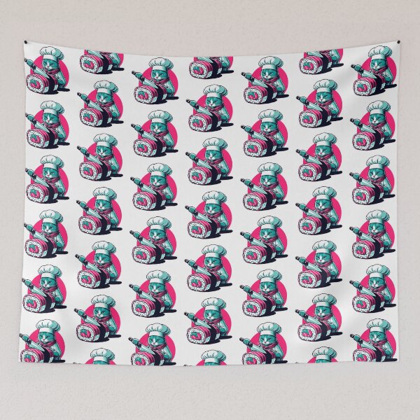 Item preview, Chef Cat Crafting Sushi designed and sold by PunnyPawsShop.