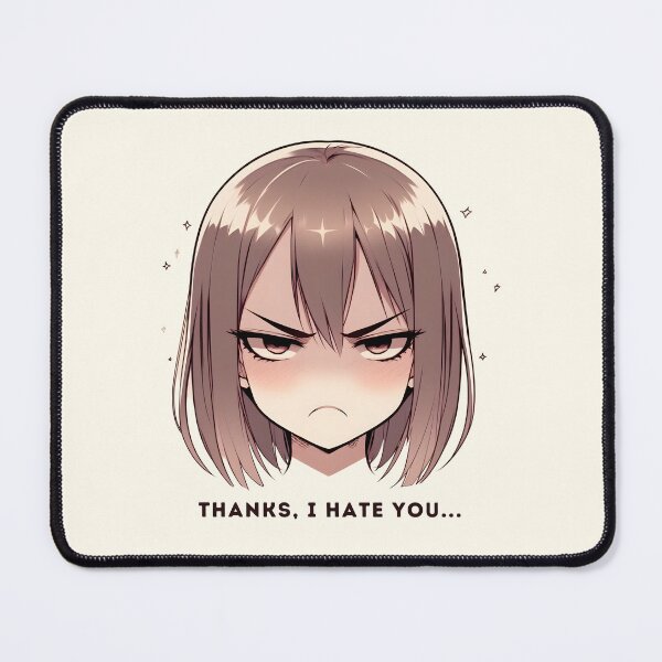 Item preview, Anime Girl with a Grudging Thanks designed and sold by RuyaFab.