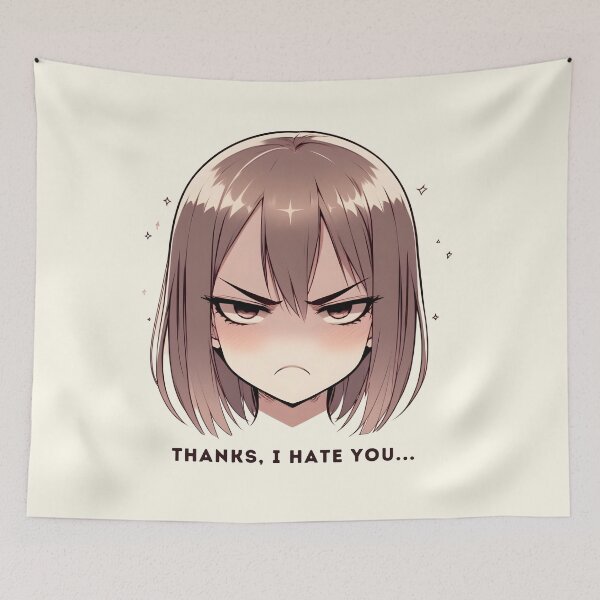 Item preview, Anime Girl with a Grudging Thanks designed and sold by RuyaFab.