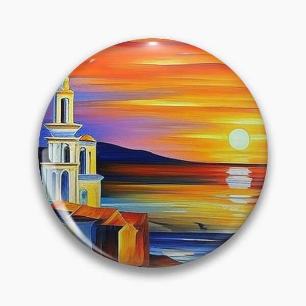 Item preview, Calm Maritime Village: Idyllic Sunset Scene 2 designed and sold by artnftjimmy.