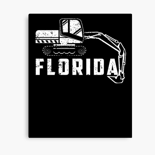 Huge Backhoe Toy Florida Backhoe Shirt Canvas Print