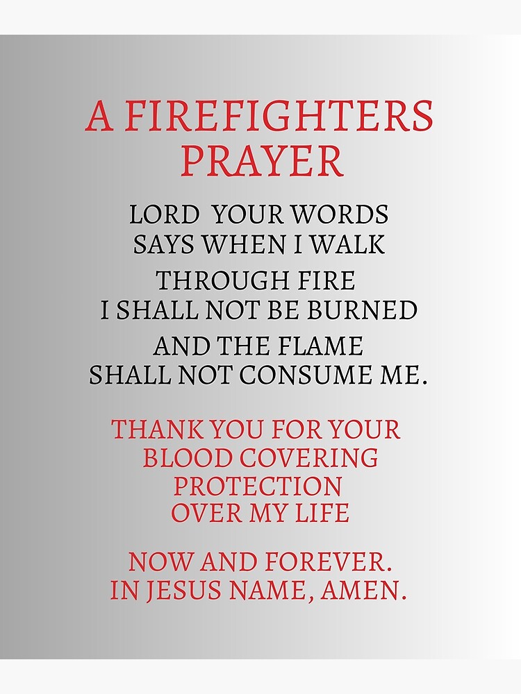 Firefighter Prayer Art Prints for Sale | Redbubble firefighter-prayer-art-prints-for-sale-redbubble