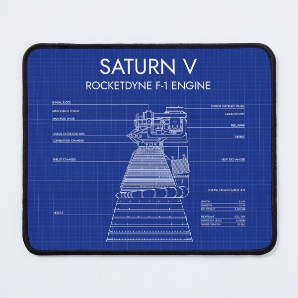 Item preview, Rocketdyne F-1 Engine. Saturn V Rocket (Blueprint) designed and sold by BGALAXY.