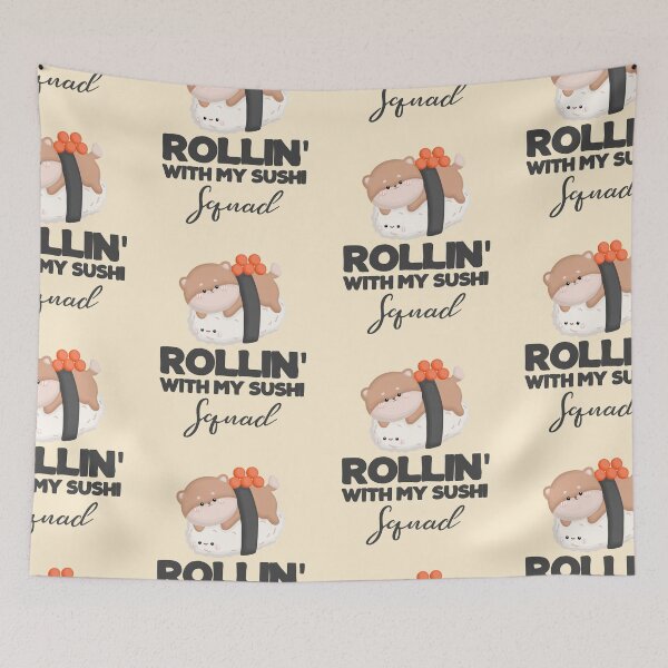 Item preview, Rolling With My Sushi Squad, Japanese Food Lover Gift designed and sold by fooderiffic.
