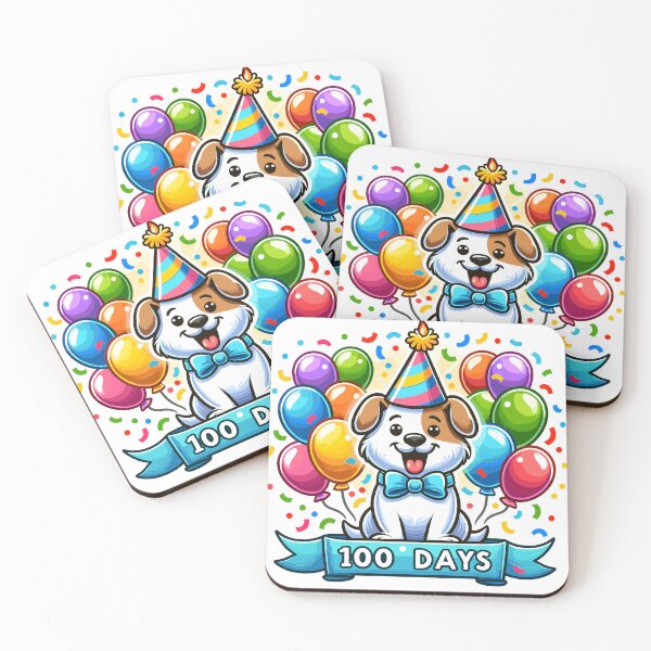 Item preview, Celebratory Pup's 100 Days Party designed and sold by PunnyPawsShop.