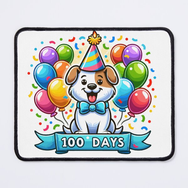 Item preview, Celebratory Pup's 100 Days Party designed and sold by PunnyPawsShop.