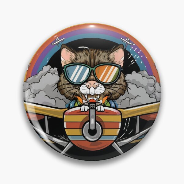 Item preview, Rainbow Sky Prowl: Whiskered Aviator designed and sold by EnchantWearEmpo.