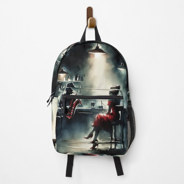 Item preview, Noir Vintage Watercolor Dark Bar scene designed and sold by RESToRAPTOR.