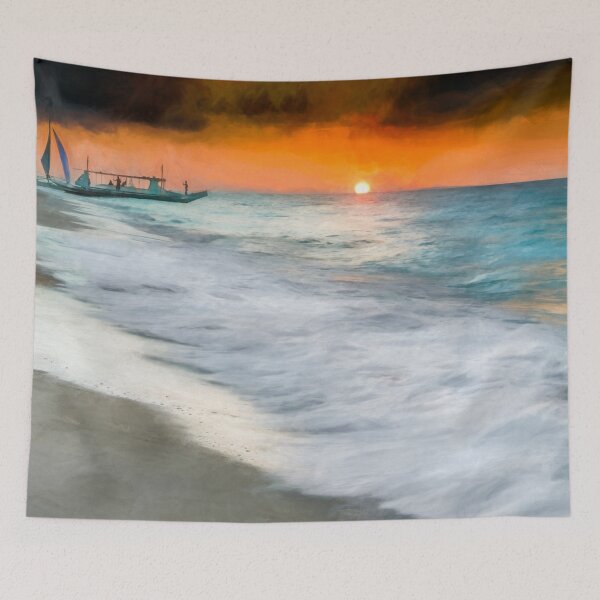 Item preview, Puka Beach Sunset Boracay Philippines designed and sold by AJEvans.