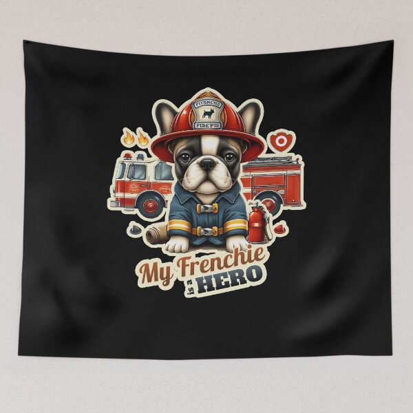 Item preview, Fireman french bulldog designed and sold by ThisDress.