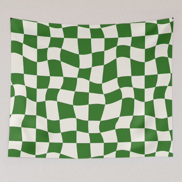 Item preview, Bosque de patrón de cuadros ondulado verde designed and sold by InteriorRefine.