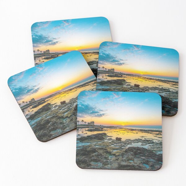 Item preview, Lebanon Tripoli Al Mina Sunset on a Rocky Shore Photography1 designed and sold by Hurriyyatee.