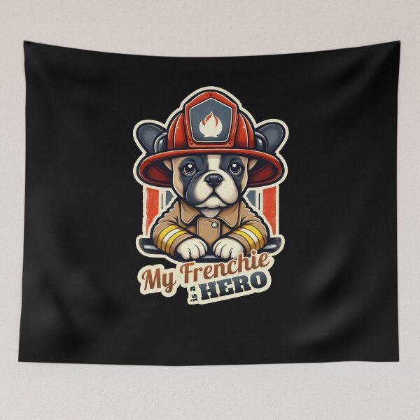 Item preview, Fireman french bulldog designed and sold by ThisDress.