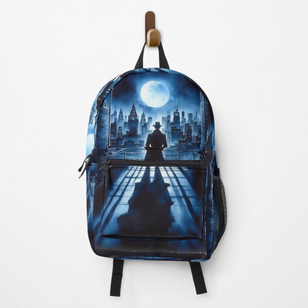 Item preview, Noir Watercolor Dark Detective on the Rooftop designed and sold by RESToRAPTOR.
