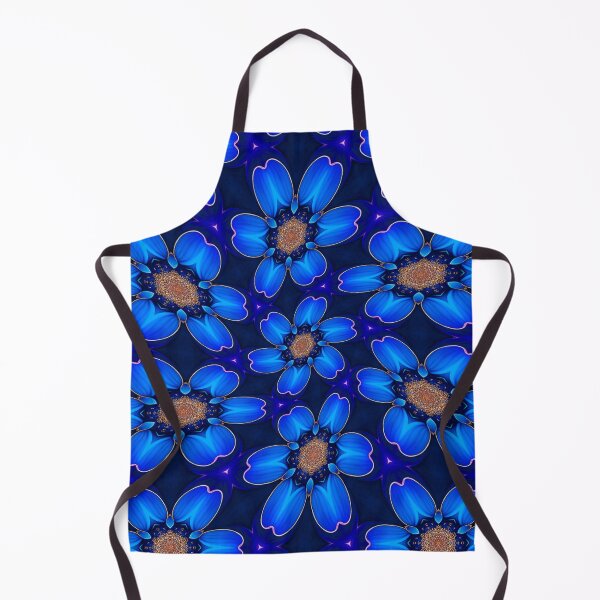 Aperçu de l'œuvre Motif de fleurs bleu foncé créée et vendue par Patternflower.