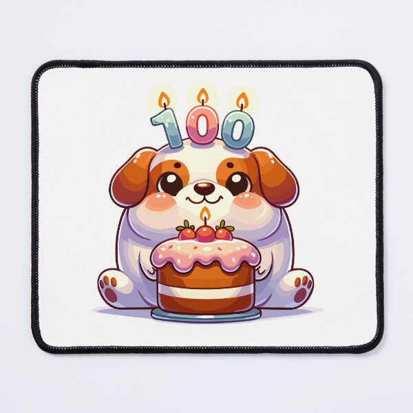 Item preview, Cuddly Pup's 100th Birthday Bash designed and sold by PunnyPawsShop.