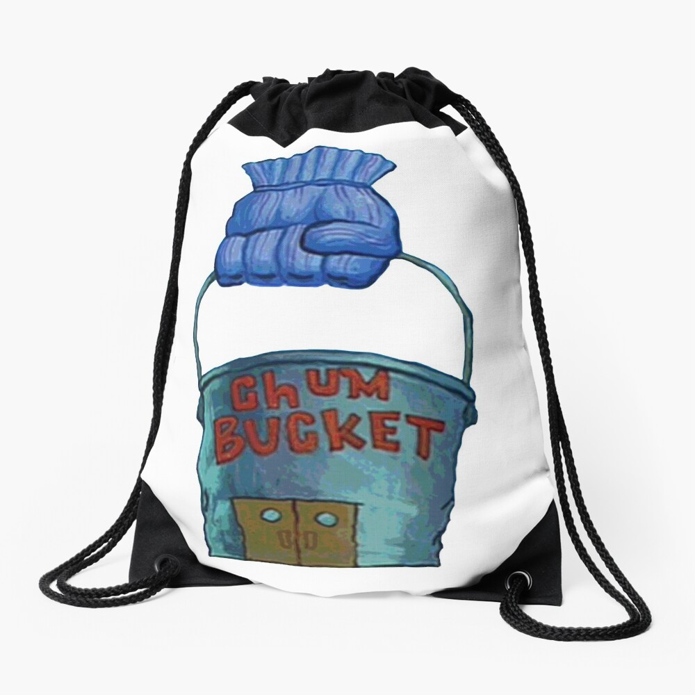 "Chum Bucket" Drawstring Bag for Sale by katikat Redbubble