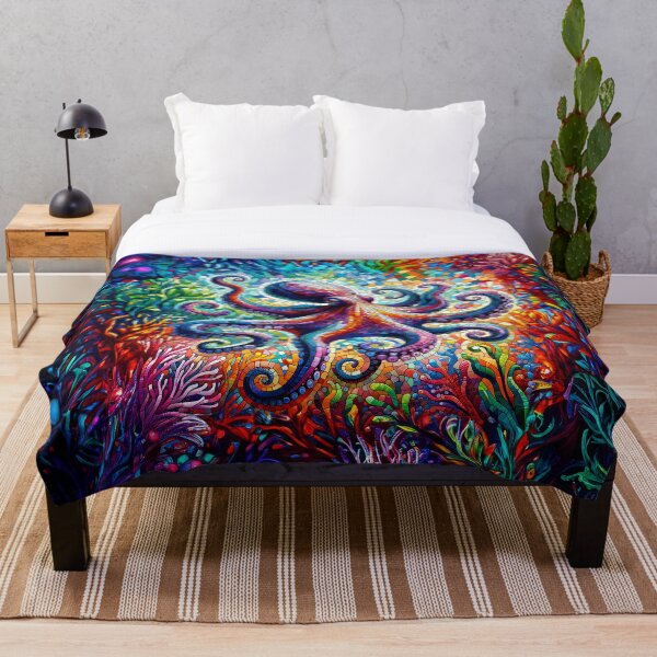 Item preview, Kaleidoscope Octopus - Colorful Mosaic designed and sold by FEBRICAST.