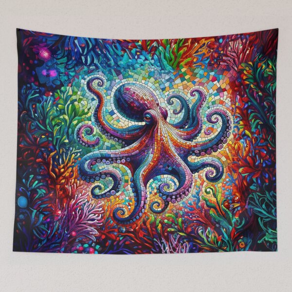 Item preview, Kaleidoscope Octopus - Colorful Mosaic designed and sold by FEBRICAST.