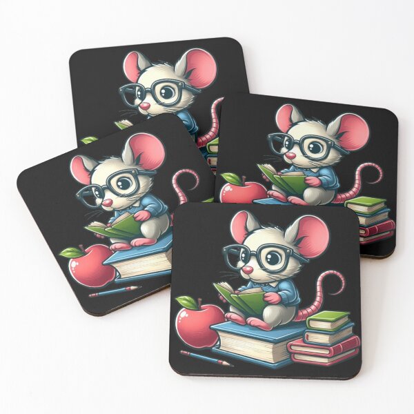 Item preview,  Back to school cute mouse reading books designed and sold by Culmika.