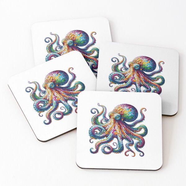 Item preview, Mosaic Majesty Octopus - Vibrant Art designed and sold by FEBRICAST.