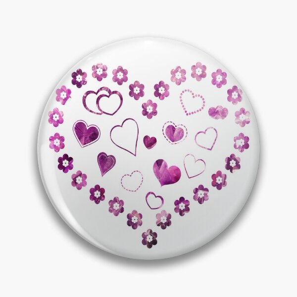 Item preview, Amethyst Love Hearts and Flowers designed and sold by TigsArts.
