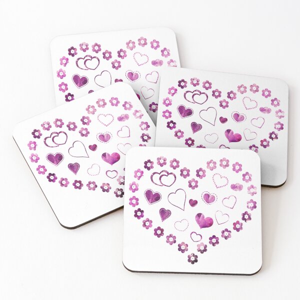 Item preview, Amethyst Love Hearts and Flowers designed and sold by TigsArts.