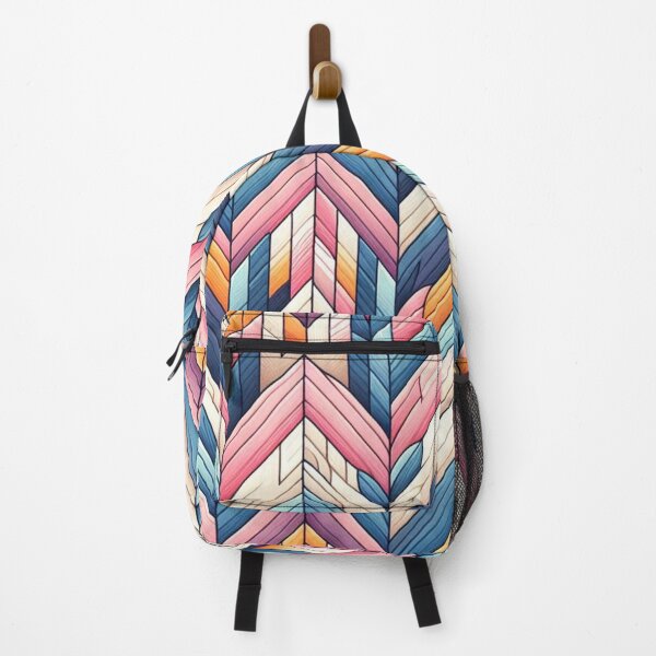 Item preview, Herringbone Pattern - Blue , Pink and White Pattern ; Pattern, Chevron designed and sold by PatternInArt.