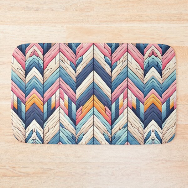 Item preview,  Herringbone Pattern - Blue , Pink and White Pattern ; Pattern,  Chevron designed and sold by PatternInArt.