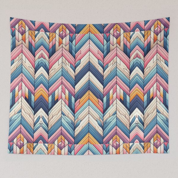 Item preview,  Herringbone Pattern - Blue , Pink and White Pattern ; Pattern,  Chevron designed and sold by PatternInArt.