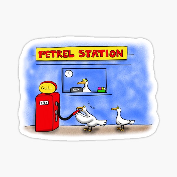 Funny sea bird cartoon Sticker